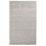 Dawson 9x12-foot gray wool blend handwoven area rug with plush braided texture and soft feel