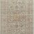 Long narrow runner version of Rosemarie ivory and natural rug with same floral motifs and border