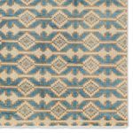 Product Image 4 for Boden Hand Knotted Geometric Blue/Cream Rug from Jaipur 