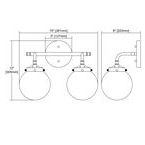 Product Image 9 for Boudreaux 2 Light Vanity Lamp In Matte Black And Antique Gold With Sphere Shaped Glass from Elk Lighting