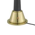 Powered on indicator light on brass base switch with attached power cord