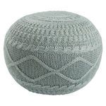 Product Image 3 for Hazel Solid Seafoam Round Pouf from Jaipur 