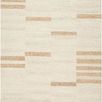 Max Slate/Ivory handmade wool rug with irregular striped column pattern in warm sandy brown and ivory tones