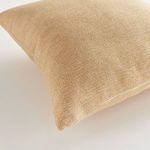 Close-up of Gage pillow’s woven Jacquard fabric highlighting beige and cream yarns