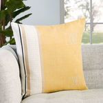 Product Image 2 for Parvati Yellow/ Light Taupe Tribal Pillow from Jaipur 
