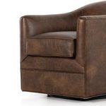 Product Image 22 for Quinton Round Arvada Cigar Leather Swivel Accent Chair  from Four Hands