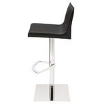 Colter Adjustable Stool side profile highlighting seat thickness and footrest shape