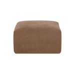 Isla Mocha Sectional ottoman in warm brown with soft, rounded edges and a washable fabric slipcover