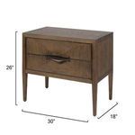 Product Image 3 for Landmark Two Drawer Brown Sugar Oak Nightstand from Jamie Young