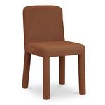 Place Dining Chair angled side view showing upholstery wrapping and rounded leg design.