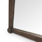 Close-up of bottom right corner with wood texture and rounded corner ball detail