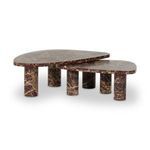 Product Image 15 for Zion Merlot Marble Coffee Table Set from Four Hands