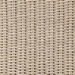 Close-up showing detailed woven rattan texture in natural shades