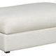 Lucca Sectional Bumper angled view showing depth and fabric texture in soft white