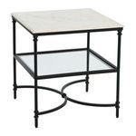 Product Image 1 for Evelyn End Table with Glass Storage Shelf from Creative Co-Op
