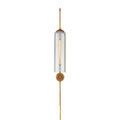 Severn Wall Sconce front view with visible warm filament bulb inside smoke glass shade