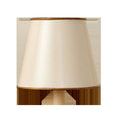 Cream-colored tapered metal chandelier shade with gold raised rims and subtle crackle finish