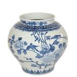 Product Image 2 for Blue & White Bird Floral Open Top Jar from Legend of Asia