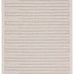 4x6 taupe and cream indoor/outdoor rug with linear striped pattern and textured high-low pile