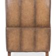 Rear view showing smooth leather back panel without tufting or seams