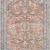 Narrow runner version of the Adrian Rust rug showcasing elongated shape and consistent vintage pattern