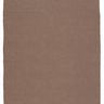 Handwoven solid brown indoor-outdoor rug with chunky, heavy polyester weave and a deep earthy hue