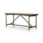 Alternate end view focusing on the solid wood thicker plank top and base level braces