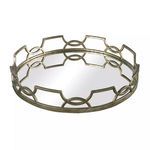 Product Image 1 for Iron Scroll Mirrored Tray from Elk Home