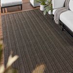 Product Image 5 for Elmas Handmade Indoor/Outdoor Striped Gray/Charcoal Rug from Jaipur 