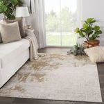 Product Image 1 for Resa Abstract Gray/ Gold Rug from Jaipur 