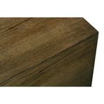 Close-up of table side with natural wood grain and subtle color shifts