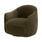 Product Image 2 for Burke Cypress Velvet Swivel Club Chair from Essentials for Living