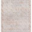 Modern rectangular 3x10 area rug with geometric trellis pattern in gray, cream, rust, and brown with cream fringe