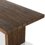 Top-down view showing wide plank construction with evenly spaced wood slats