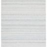 Light blue and ivory indoor/outdoor rug with soft tribal geometric weave and speckles of rust and dark blue