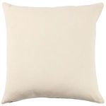 Back view of pillow with smooth ivory cotton fabric and no embroidery