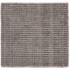 Square swatch showing pile texture and tonal variation with more distinct linear stripes in taupe shades