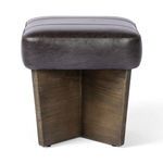 Product Image 4 for Chaz Small Leather Ottoman - Sonoma Black from Four Hands