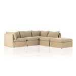 Product Image 1 for Andre Slipcover 4-Piece Left-Facing Sectional with Ottoman - Broadway Canvas from Four Hands