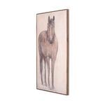 Side angled view of the full Steadfast painting emphasizing the frame depth and panel thickness