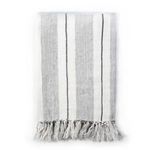 Product Image 1 for Laguna Linen Queen Blanket - Grey /  Charcoal from Pom Pom at Home