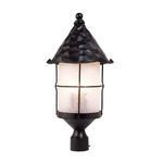 Product Image 1 for Rustica 3 Light Outdoor Post Light In Matte Black With Scavo Glass from Elk Lighting