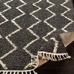 Product Image 6 for Berber Shag Charcoal Diamond Rug from Surya