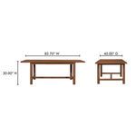 Arden dining table dimensions overlay showing 82.7 inches wide, 40 inches deep, and 30 inches high