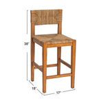 Product Image 3 for Haven Mahogany Wood Counter Stool from Creative Co-Op