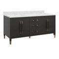 Product Image 3 for Verona Black Vanity with Rectangular Undermount Sink from Currey & Company