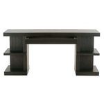 Front view of Mirage Desk with drawer fully extended beneath the top surface