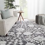Product Image 5 for Riona Hand-Knotted Floral Gray/ White Rug from Jaipur 