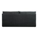 Back view of Miles outdoor sofa showing full fabric upholstery without visible frame
