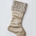 Product Image 3 for Belle Dupion Metallic Hand-Beaded Jewel-Cuff Stocking from D. Stevens